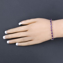 Load image into Gallery viewer, 7.98 Carat Genuine Amethyst .925 Sterling Silver Bracelet