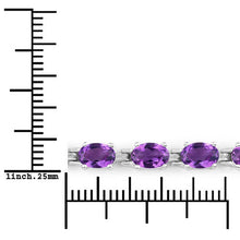 Load image into Gallery viewer, 7.98 Carat Genuine Amethyst .925 Sterling Silver Bracelet
