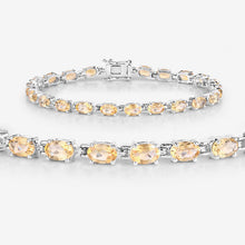 Load image into Gallery viewer, 9.03 Carat Genuine Citrine .925 Sterling Silver Bracelet