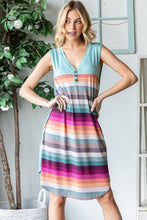 将图片加载到图库查看器,Full Size Striped Sleeveless V Neck Dress For Women – Timeless Striped V Neck Dress, Sophisticated Sleeveless Dress, Classic Striped Dress, Flattering V Neck Dress, Versatile Sleeveless Dress, Chic Striped Dress, Elegant V Neck Dress