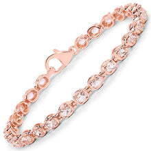 Load image into Gallery viewer, 3.75 Carat Genuine Morganite .925 Sterling Silver Bracelet