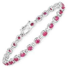 Load image into Gallery viewer, 5.50 Carat Genuine Ruby .925 Sterling Silver Bracelet