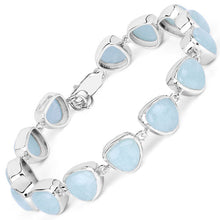 Load image into Gallery viewer, 25.90 Carat Genuine Aquamarine .925 Sterling Silver Bracelet