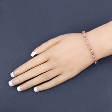 Load image into Gallery viewer, 8.95 Carat Genuine Morganite and White Diamond 14K Rose Gold Bracelet