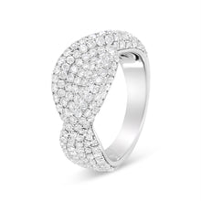 Load image into Gallery viewer, 18K White Gold Cluster 2 1/4 Cttw Diamond Fashion Ring (F-G Color, VS1-VS2 Clarity) - Ring Size 7