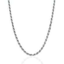 Load image into Gallery viewer, Sterling Silver 3.6mm Diamond Cut Rope Style Chain