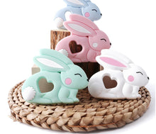 Load image into Gallery viewer, Baby Teether Silicone Rabbit Food Grade Bunny Teether Nursing Teething Accessories Silicone Animal Teether For Kids and Baby