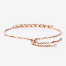 Load image into Gallery viewer, 0.89 Carat Genuine Morganite and White Topaz .925 Sterling Silver Bracelet