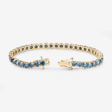 Load image into Gallery viewer, 12.95 Carat Genuine Blue Diamond 14K Yellow Gold Bracelet