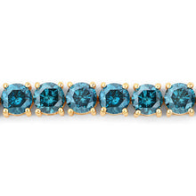 Load image into Gallery viewer, 12.95 Carat Genuine Blue Diamond 14K Yellow Gold Bracelet
