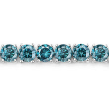 Load image into Gallery viewer, 14.33 Carat Genuine Blue Diamond 14K White Gold Bracelet