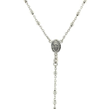 Load image into Gallery viewer, Fine Rosary Chain and Bead Necklace in Sterling Silver