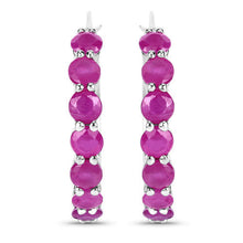 Load image into Gallery viewer, 2.80 Carat Genuine Ruby .925 Sterling Silver Earrings