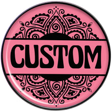 将图片加载到图库查看器,Custom Pink Mandala Personalized Name Black Barbell Tongue Ring