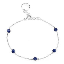 Load image into Gallery viewer, 1.50 Carat Genuine Blue Sapphire .925 Sterling Silver Bracelet