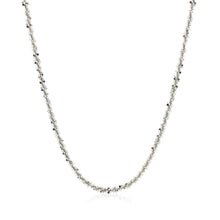 Load image into Gallery viewer, Rhodium Plated 2.2mm Sterling Silver Sparkle Style Chain