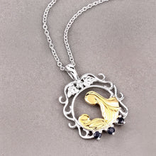 Load image into Gallery viewer, 0.12 Carat Genuine Blue Sapphire .925 Sterling Silver Pendant