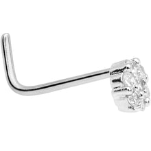 将图片加载到图库查看器,1/4 Clear CZ Gem Cute Cluster L Shaped Nose Ring