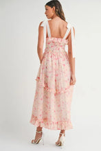 Load image into Gallery viewer, Floral Printed Shoulder Strap Midi Dress For Women – Floral Midi Dress, Shoulder Strap Dress, Ruffled Midi Dress, Feminine Floral Dress, Elegant Occasion Dress