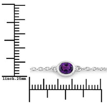 Load image into Gallery viewer, 1.70 Carat Genuine Amethyst .925 Sterling Silver Bracelet