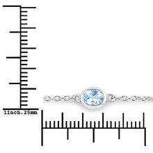 Load image into Gallery viewer, 1.80 Carat Genuine Blue Topaz .925 Sterling Silver Bracelet