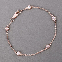 Load image into Gallery viewer, 0.45 Carat Genuine Morganite .925 Sterling Silver Bracelet