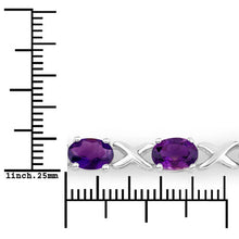 Load image into Gallery viewer, 4.00 Carat Genuine Amethyst .925 Sterling Silver Bracelet