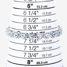 Load image into Gallery viewer, 10.50 Carat Genuine Blue Topaz .925 Sterling Silver Bracelet