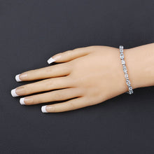 Load image into Gallery viewer, 10.06 Carat Genuine Aquamarine .925 Sterling Silver Bracelet
