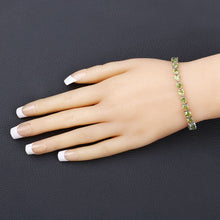 Load image into Gallery viewer, 13.64 Carat Genuine Peridot .925 Sterling Silver Bracelet