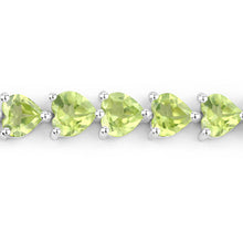 Load image into Gallery viewer, 13.64 Carat Genuine Peridot .925 Sterling Silver Bracelet