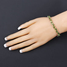 Load image into Gallery viewer, 21.37 Carat Genuine Peridot .925 Sterling Silver Bracelet