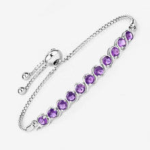 Load image into Gallery viewer, 2.64 Carat Genuine Amethyst .925 Sterling Silver Bracelet