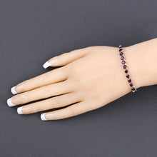 Load image into Gallery viewer, 3.30 Carat Genuine Garnet .925 Sterling Silver Bracelet