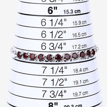 Load image into Gallery viewer, 3.30 Carat Genuine Garnet .925 Sterling Silver Bracelet