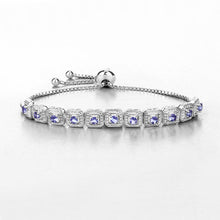 Load image into Gallery viewer, 1.10 Carat Genuine Tanzanite .925 Sterling Silver Bracelet