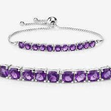 Load image into Gallery viewer, 6.05 Carat Genuine Amethyst .925 Sterling Silver Bracelet