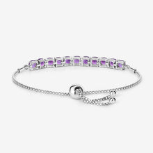 Load image into Gallery viewer, 6.05 Carat Genuine Amethyst .925 Sterling Silver Bracelet