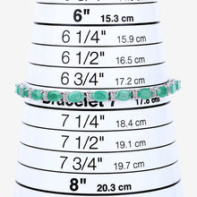 Load image into Gallery viewer, 4.98 Carat Genuine Emerald and White Topaz .925 Sterling Silver Bracelet