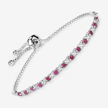 将图片加载到图库查看器,0.88 Carat Genuine Ruby .925 Sterling Silver Bracelet