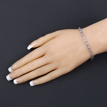 Load image into Gallery viewer, 0.91 Carat Genuine Tanzanite .925 Sterling Silver Bracelet