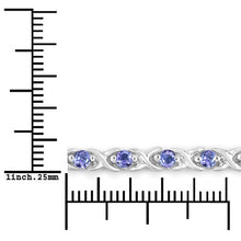 Load image into Gallery viewer, 0.91 Carat Genuine Tanzanite .925 Sterling Silver Bracelet