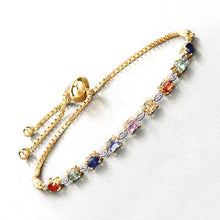 将图片加载到图库查看器,1.83 Carat Genuine Multi Sapphire .925 Sterling Silver Bracelet