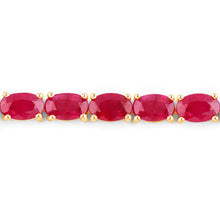Load image into Gallery viewer, 9.18 Carat Genuine Ruby 10K Yellow Gold Bracelet