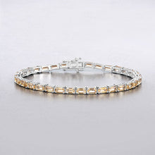 Load image into Gallery viewer, 12.80 Carat Genuine Citrine .925 Sterling Silver Bracelet
