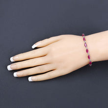 Load image into Gallery viewer, 8.00 Carat Genuine Ruby 10K White Gold Bracelet