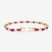 Load image into Gallery viewer, 8.00 Carat Genuine Ruby 10K Yellow Gold Bracelet