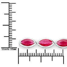 Load image into Gallery viewer, 9.00 Carat Genuine Ruby 14K White Gold Bracelet