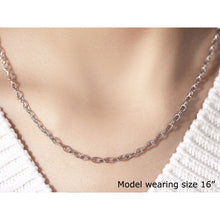 Load image into Gallery viewer, 3.5mm 14k White Gold Pendant Chain with Textured Links