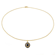 Load image into Gallery viewer, 3.02 Carat Genuine Blue Sapphire .925 Sterling Silver Pendant